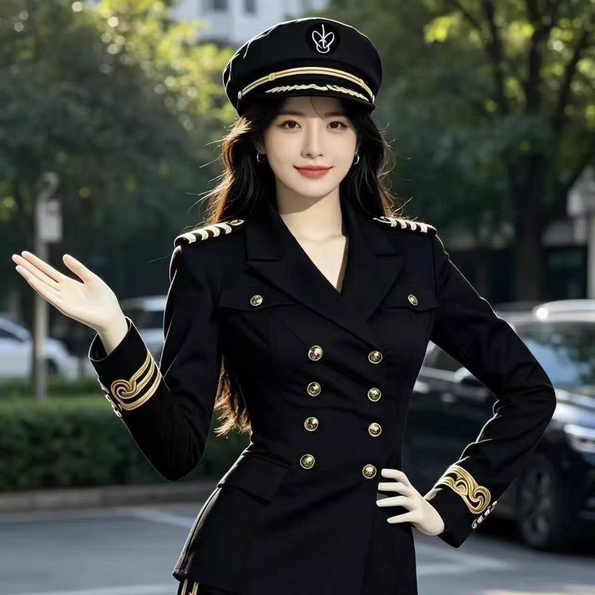 검은색 해군 모자