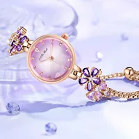 Встряхивая прямая трансляция Violet Watch для женщин-нишевых высокого чувства легкий и роскошный модный кварцевый водонепроницаемый браслет декоративный стол