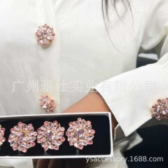 Rhinestone button coverメーカークロスボーダーシャツカフス服アクセサリードリルボタンカバー