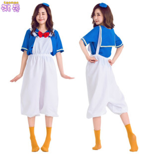 Tang Cartoon Animation Fan Old Duck Costume Adult Female Overalls White Cosplay Sailor Suit Japan