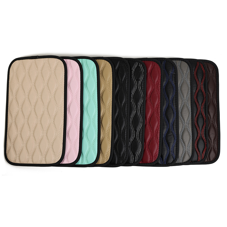 Car Armrest Box Pad PU Leather Bubble Armrest