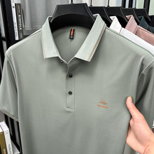 正品牌男装T恤夏季专柜中年爸爸无痕短袖POIO衫商务休闲薄款上衣