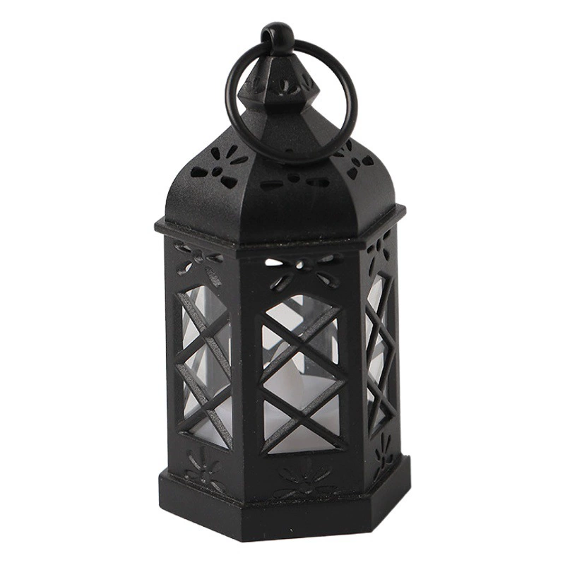 Светодиодная цифровая свеча с подсветкой, шестиугольный ветряной фонарь, портативный маленький фонарик, ночник, декоративные украшения