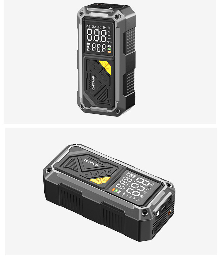 Car Emergency Starting Power Supply, Car Tire Inflator, All-In-One Battery Emergency Jump Starter, Power Bank