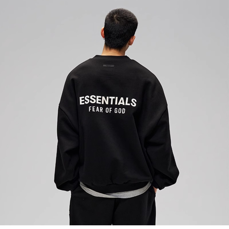New Autumn ESSENTIALS Fashion Brand fleece-lined Letter Printed Round Neck Sweat for Men and Women New Autumn ESSENTIALS Fashion Brand fleece-lined Letter Printed Round Neck Sweat for Men and Women