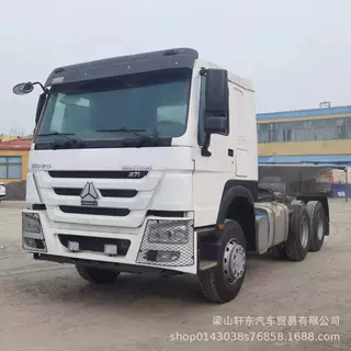 厂家出口全新二手牵引车头豪沃双驱牵引车375马力运输货车头