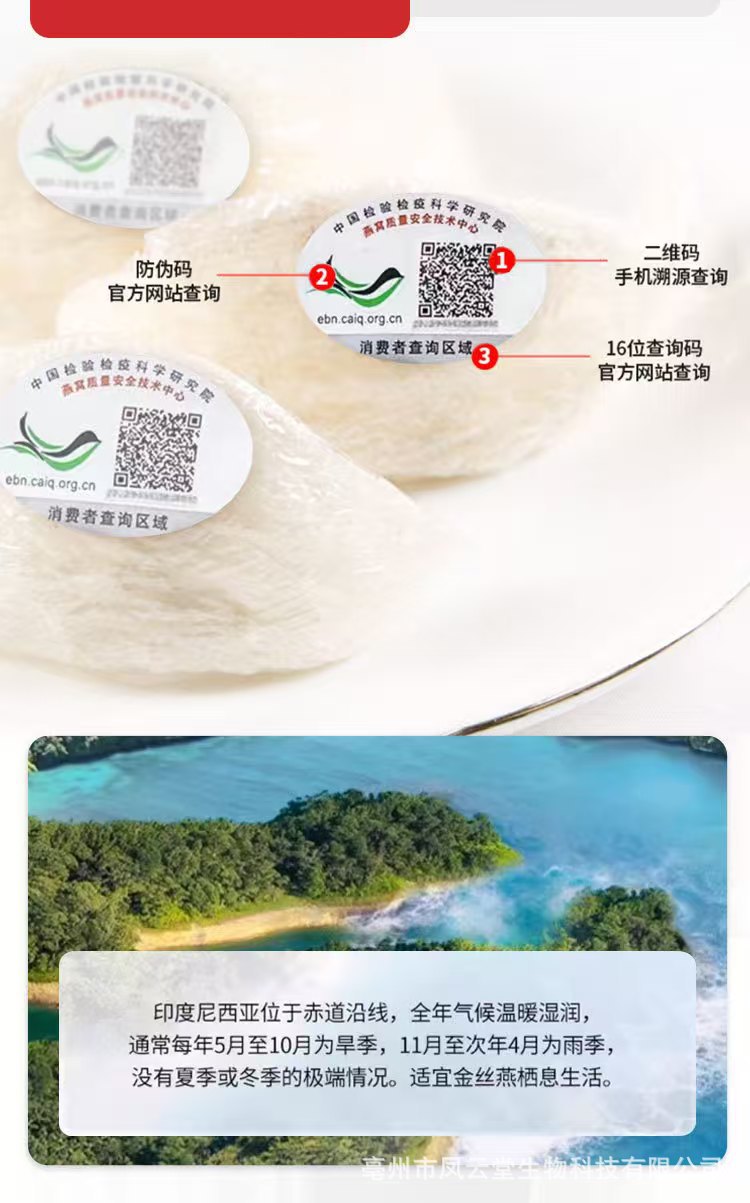 Edible Bird's Nest Yan Wo White Swiftlet Cup 5A Grade Hand-Picked Sialic Acid Rich Nourishing Gift Box quality and texture