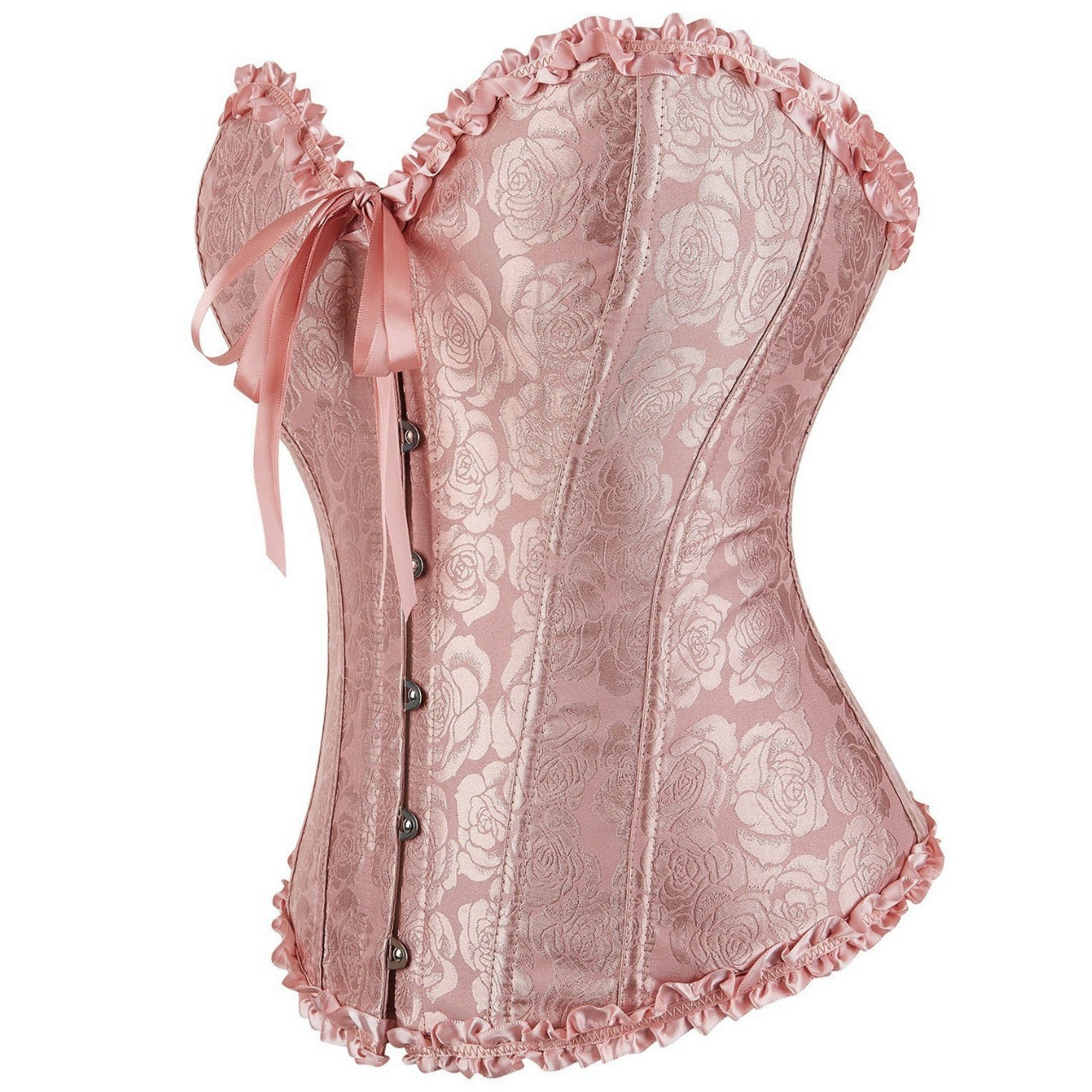 Rosas encaje hueso de pez pectoral vestido de novia cintura sexy cintura abdominal chaleco cintura corte europea y americana cintura cintura