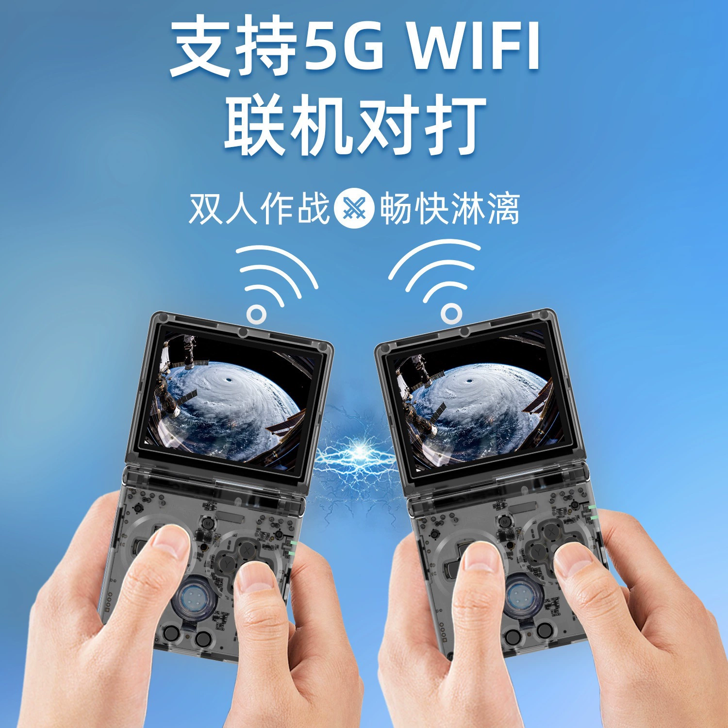 AMPOWN RG35XXSP ретро портативная PSP игровая приставка складная Flip может работать беспроводной онлайн-игровой приставкой