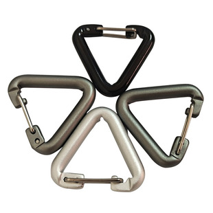 Aluminum Alloy No. 3 Triangular Carabiner, Steel Wire Buckle, with 20mm Webbing Triangular Buckle, Outdoor Backpack Quick Hook