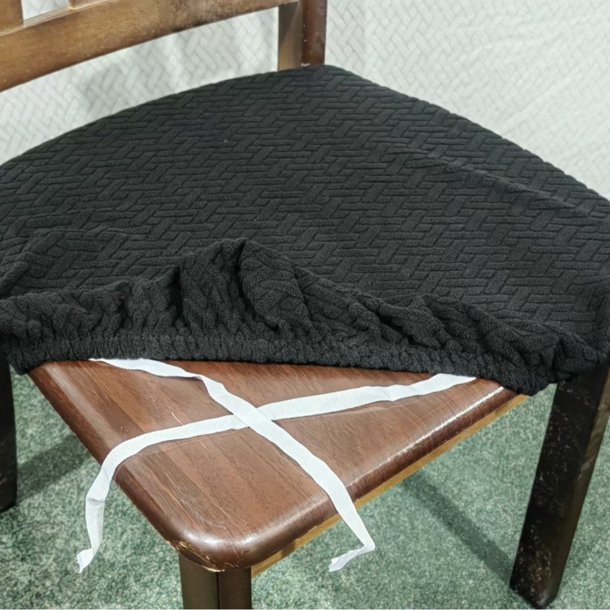 Long black seat cover