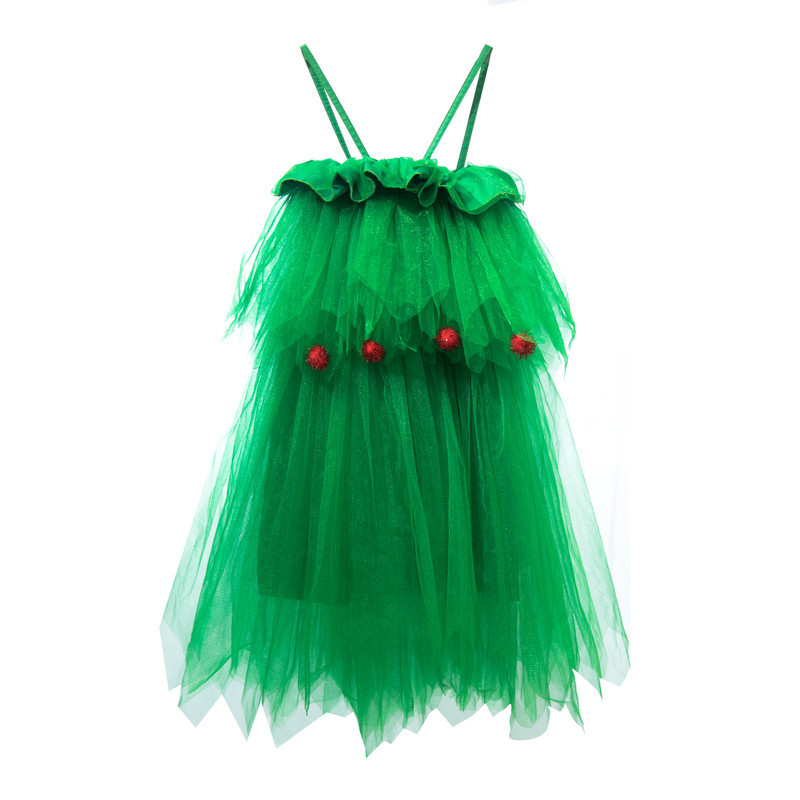 Ropa de los niños de Navidad ropa padre-niño Cosplay lindo verde elfo niños y niñas traje de Kindergarten Nuevo