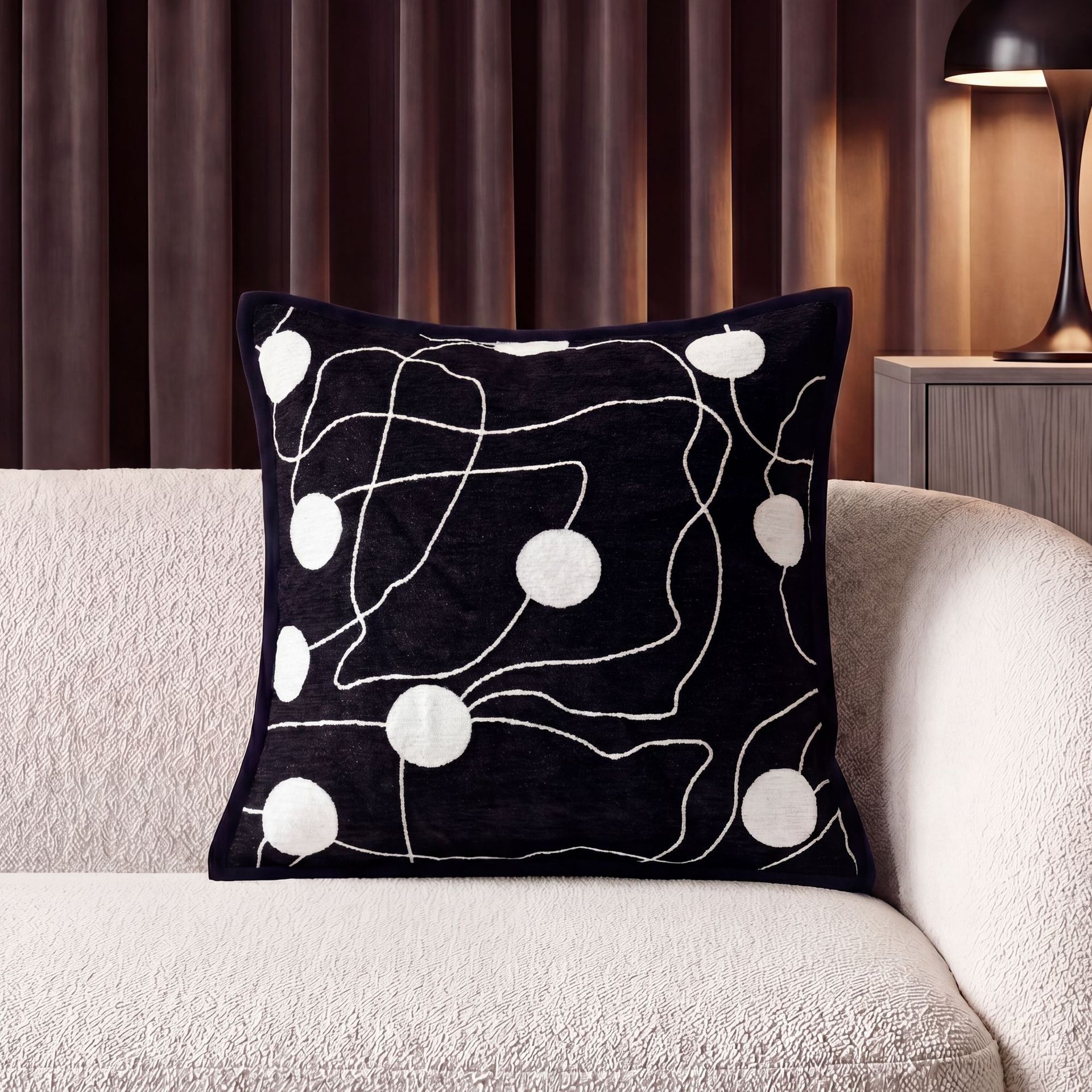 Nórdico de lujo ligero sofá almohada al por mayor almohada de sala de estar inwind jersey jacquard almohada transfronteriza un cabello