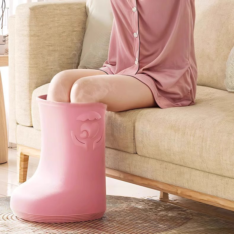 泡脚桶家用过小腿老人洗脚养生神器加厚保温过膝高深便携足浴桶靴