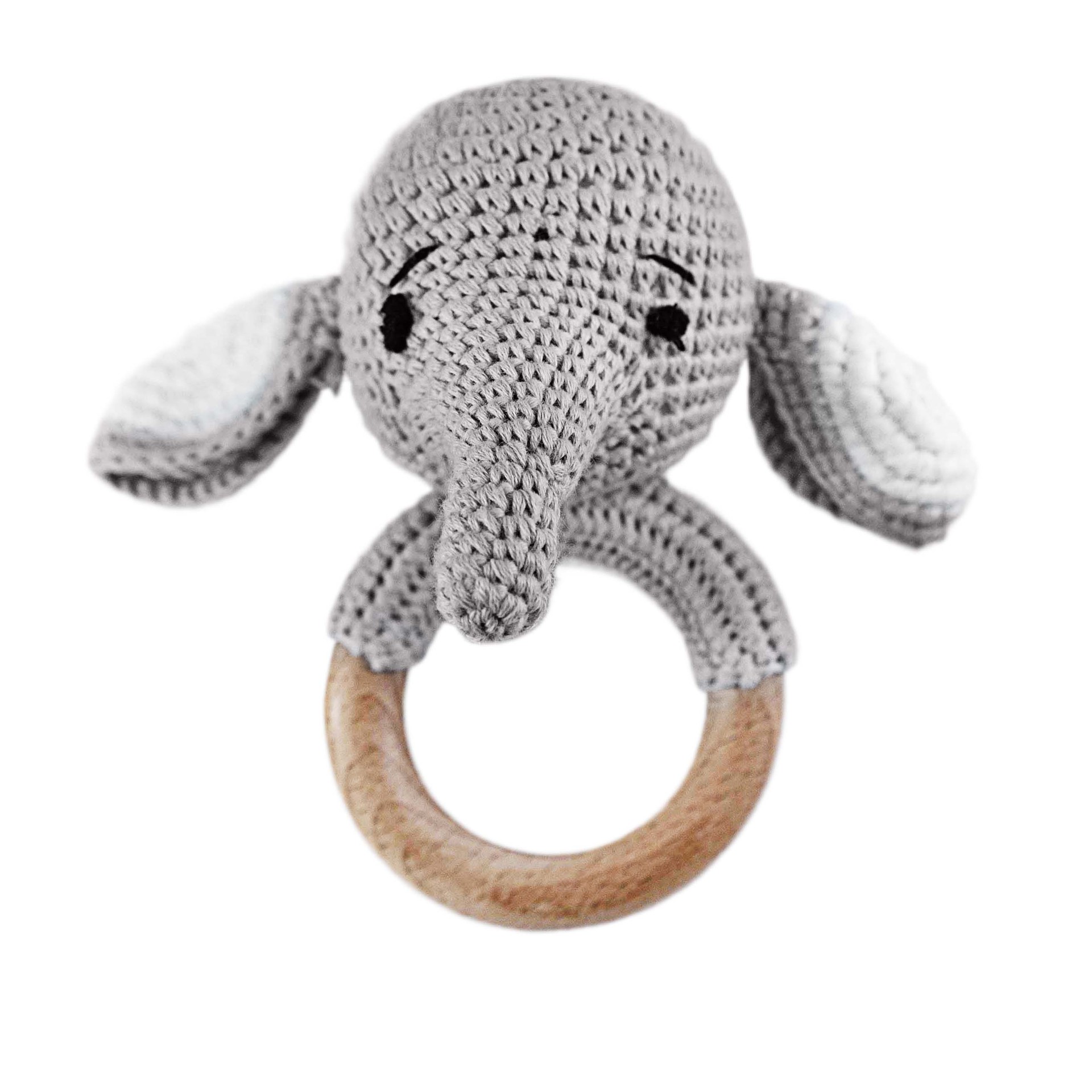 Productos para bebés círculos de haya para bebés, bebés creativos, manos tranquilizadoras, cuentas, ganchillo de animales, campanas