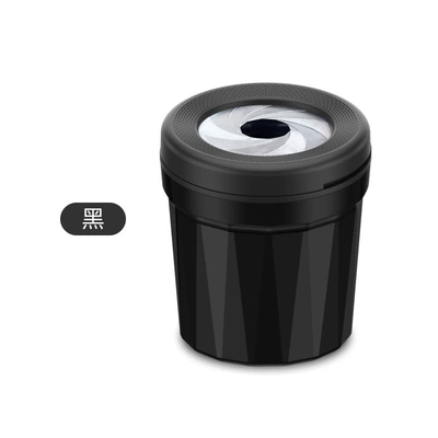 New Car-Mounted Desktop Storage Ashtray, Storage Bin, Trash Can, Ash Box, Multifunctional Car Accessory with Lid (Car ashtray) - black