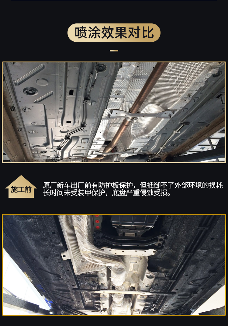 ShiliDun Gold Can Particle Adhesive Car Chassis Armor Self-Applied Anti-Rust Paint for Undercarriage and Side Skirts, Original Factory White
