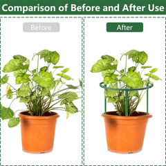 New Balcony Plastic Climbing Trellis with Plastic Iron Rings, Climbing Plant Garden Flower Stand, Gardening Tool