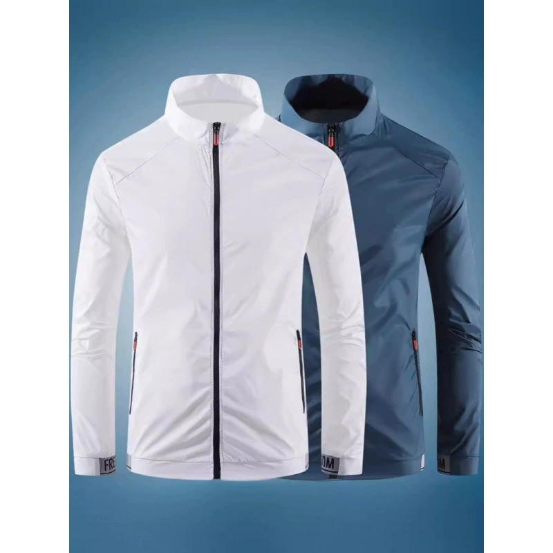 Настоящая ледяная шелковая солнцезащитная одежда для мужчин летняя тонкая куртка для мужчин легкая и дышащая защита от ультрафиолетовых лучей