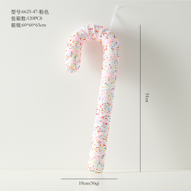 Ventas transfronterizas de muletas coloridas decoraciones de Navidad dulces adornos de árbol de Navidad colgante dopamina props de disparo