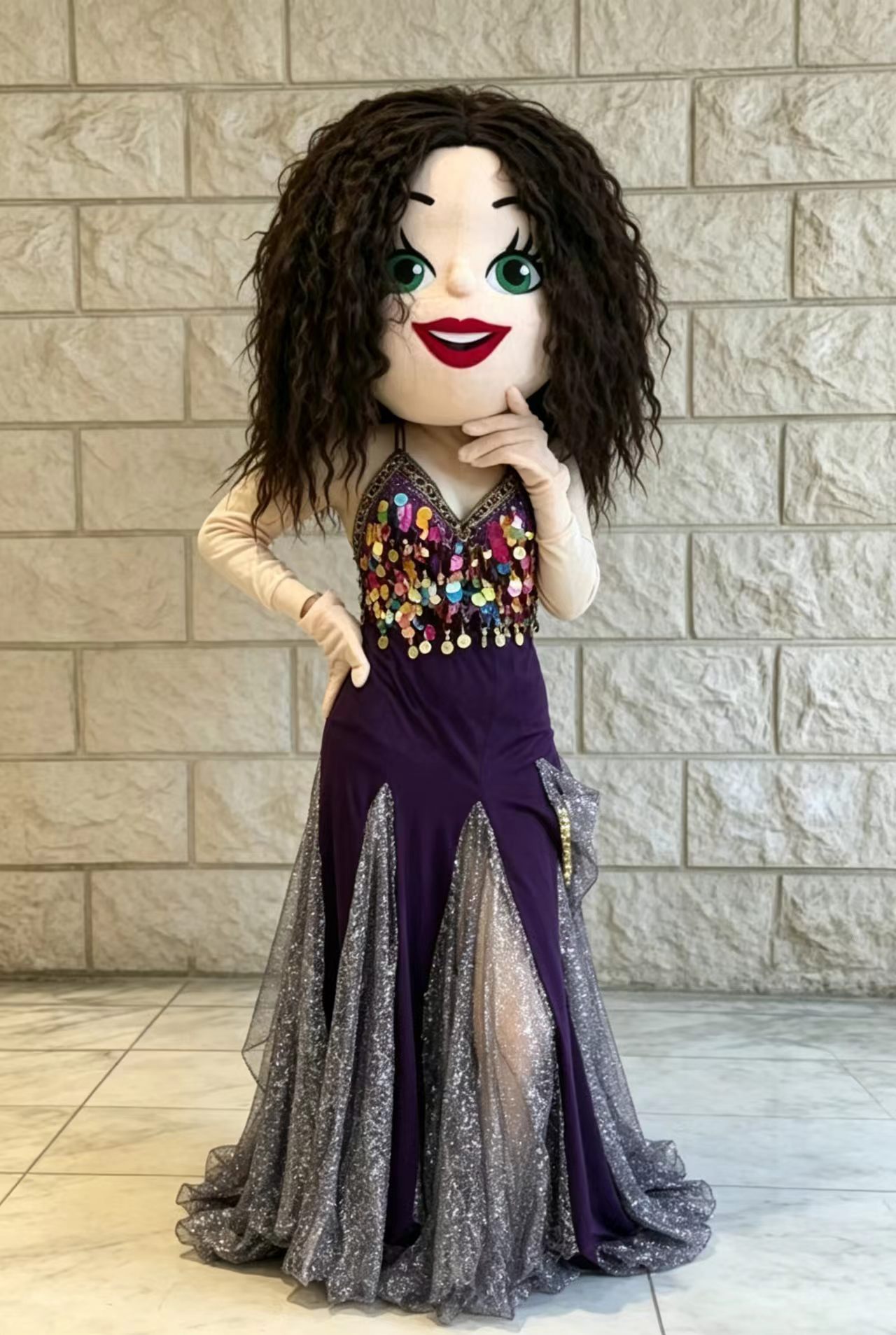 Belly Dance Barbie Doll (Purple Colored Black Hair)