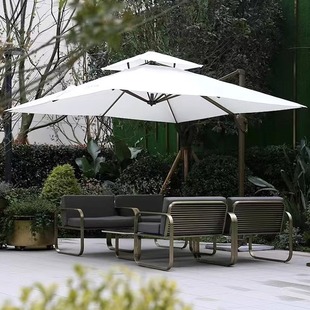 Nordic Outdoor Sofa Courtyard Villa Terrace Outdoor Balcony Garden Sun Room Stainless Steel Coffee Table Combination Furniture