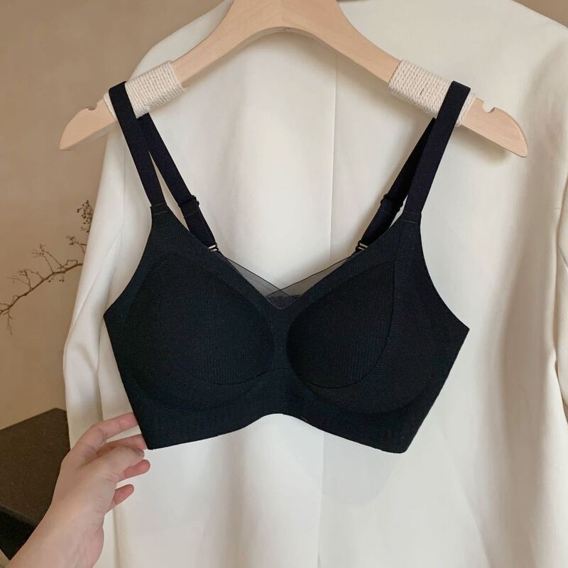 ストレッチ無痕下着女性無鋼輪が集まって、垂れ下がるのを防ぐために、副乳を引っ張って、運動文ブラジャーをサポートします。|undefined