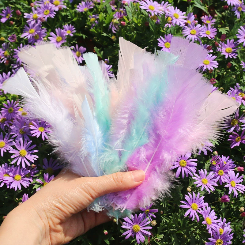 Заводская прямая продажа diy handmade перо плоский индюшинное перо крупная головка декоративная перо маска тканевые материалы