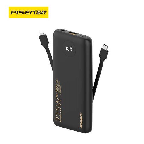 PowerCore 10500mAh Portable Power Bank with Built-in Cable, 22.5W Bidirectional Fast Charging PD Mobile Power Bank with Data Cable