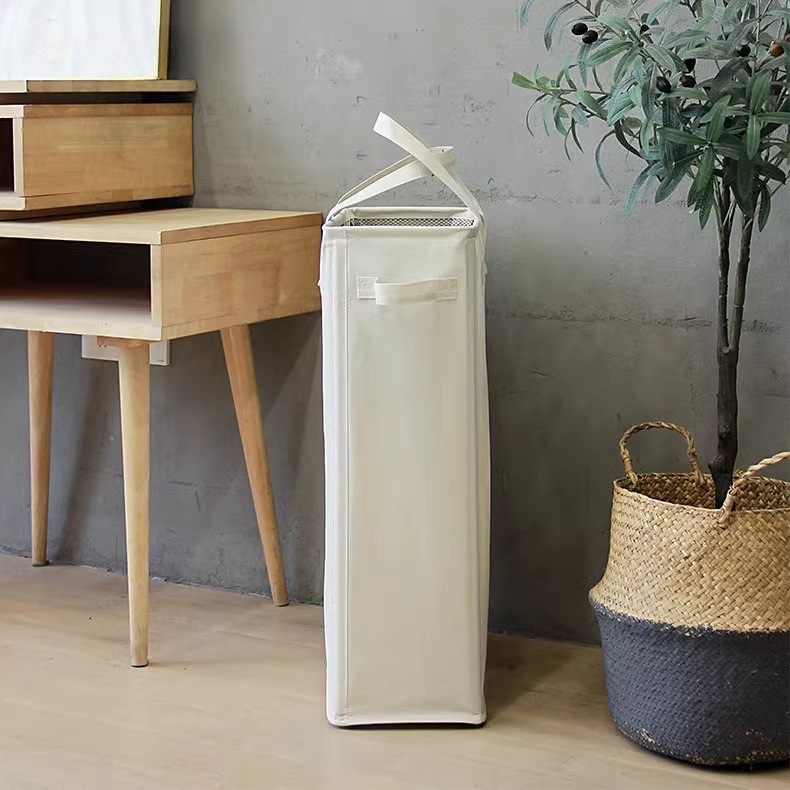 Furniture Supplies Dirty Clothes Storage Basket Fabric Dirty Clothes Basket Household Narrow Wheeled Foldableable Laundry Basket Storage