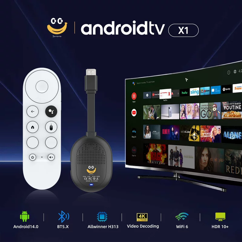 TV BOX ATV X1 приставка 4K HD Bluetooth голос dvу 5G Android 14 Banana