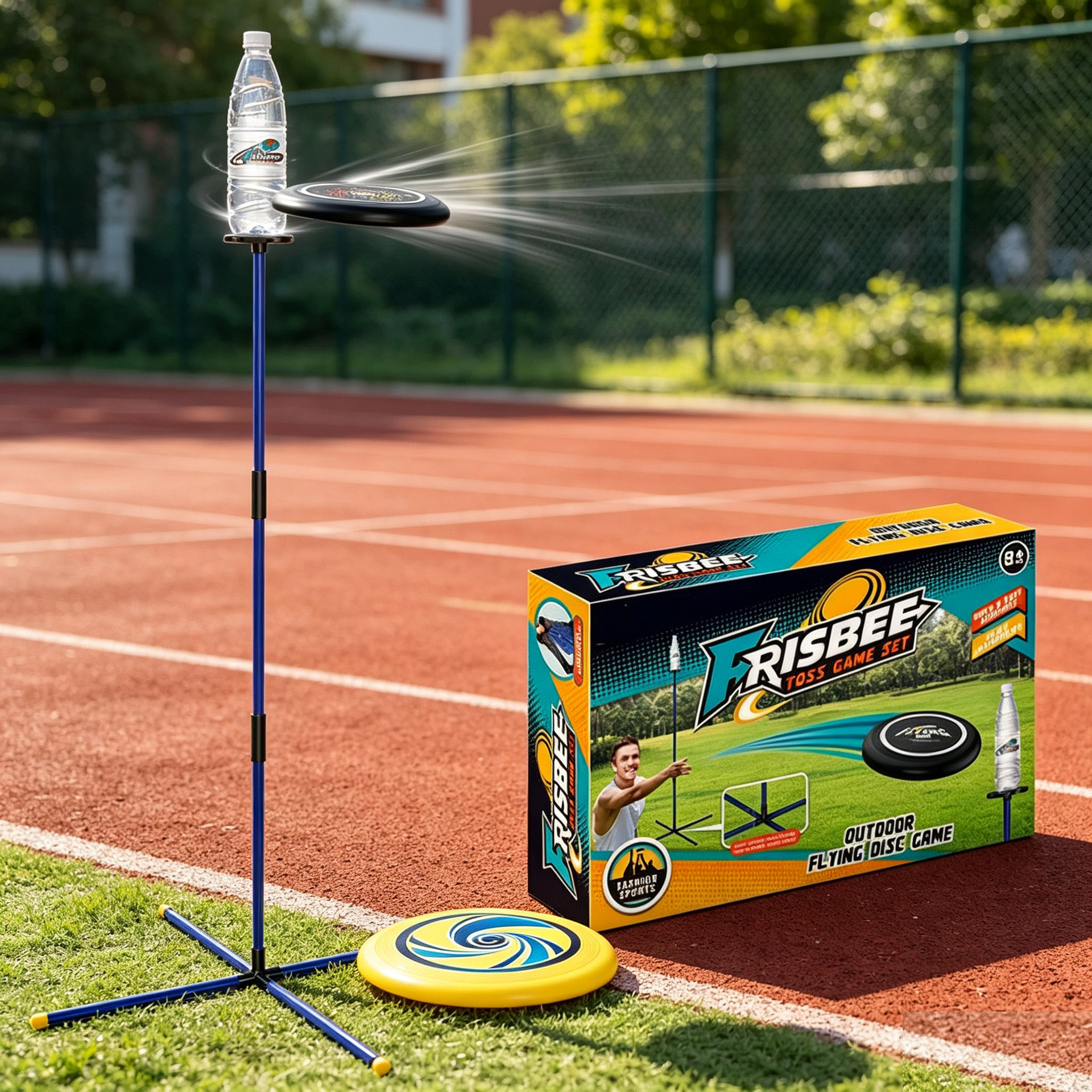 Los juguetes de lanzamiento de frisbee para niños transfronterizos se pueden poner en el estante de botellas de agua. los Juegos de lanzamiento de frisbee interactivos entre padres e hijos en interiores y exteriores se pueden aprobar. image 1