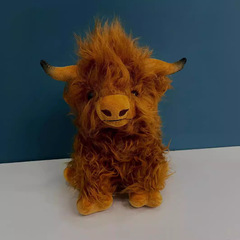 クロスボーダーhighland cowシミュレーションスコットランドハイランド牛ぬいぐるみ子供のぬいぐるみの毛ヤク卸売り
