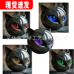 �羳Luxury Black Cat Stone Sculpture���A��؈ʯ��؈�^�ҾӔ[��
