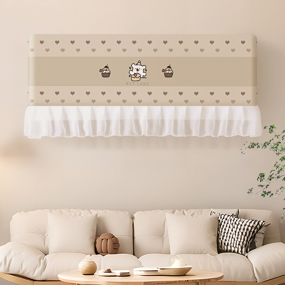 Tablero de cortina de parabrisas de aire acondicionado Tela de cubierta antipolvo de soplado recto 2025 nueva cortina de hilo de barrera para bebés de confinamiento montado en la pared