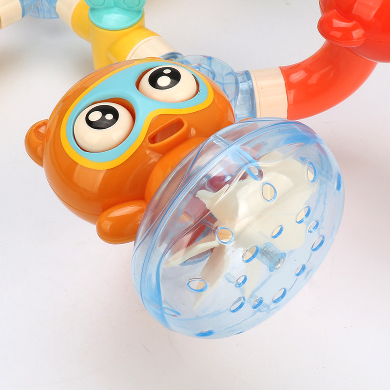 Tiktok juguetes de agua de baño para niños ensamblados tubería de agua camión de transferencia de música juguetes de baño de ducha de agua pulverizada