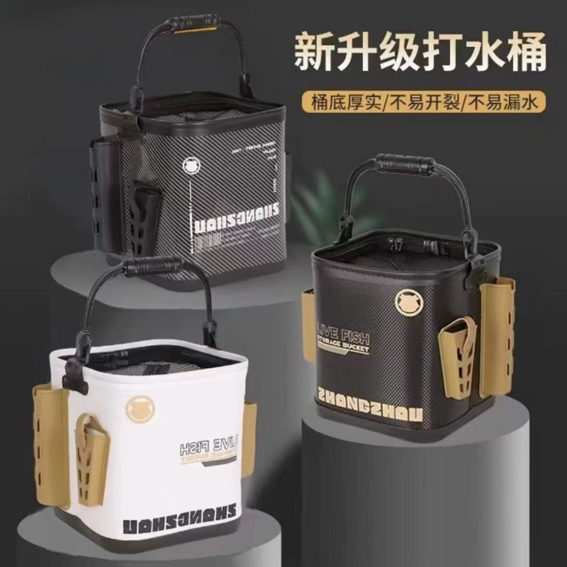 Новый стиль ведро на открытом воздухе EVA рыболовное ведро портативный нескладное ведро для рыбы