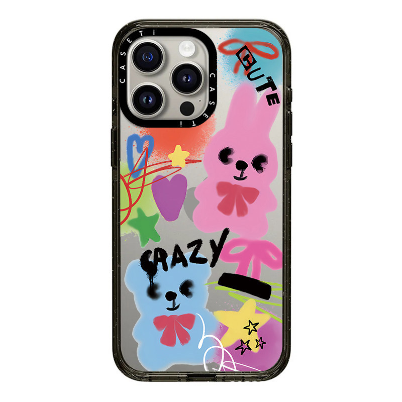 轻奢可爱涂鸦蝴蝶结水彩兔适用iPhone苹果17promax手机壳1615个性