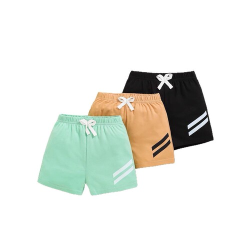 Summer New Casual Three-Color Combination Shorts for Men and Children Three-Piece Set Shorts Outdoor Sports Pants