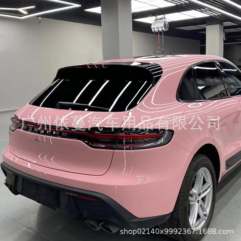 Factory Direct Sales Car Color Change Film Self-Adhesive Pet Ultra-Bright Crystal Blush Pink Motorcycle Modification Full Body Wrap Film