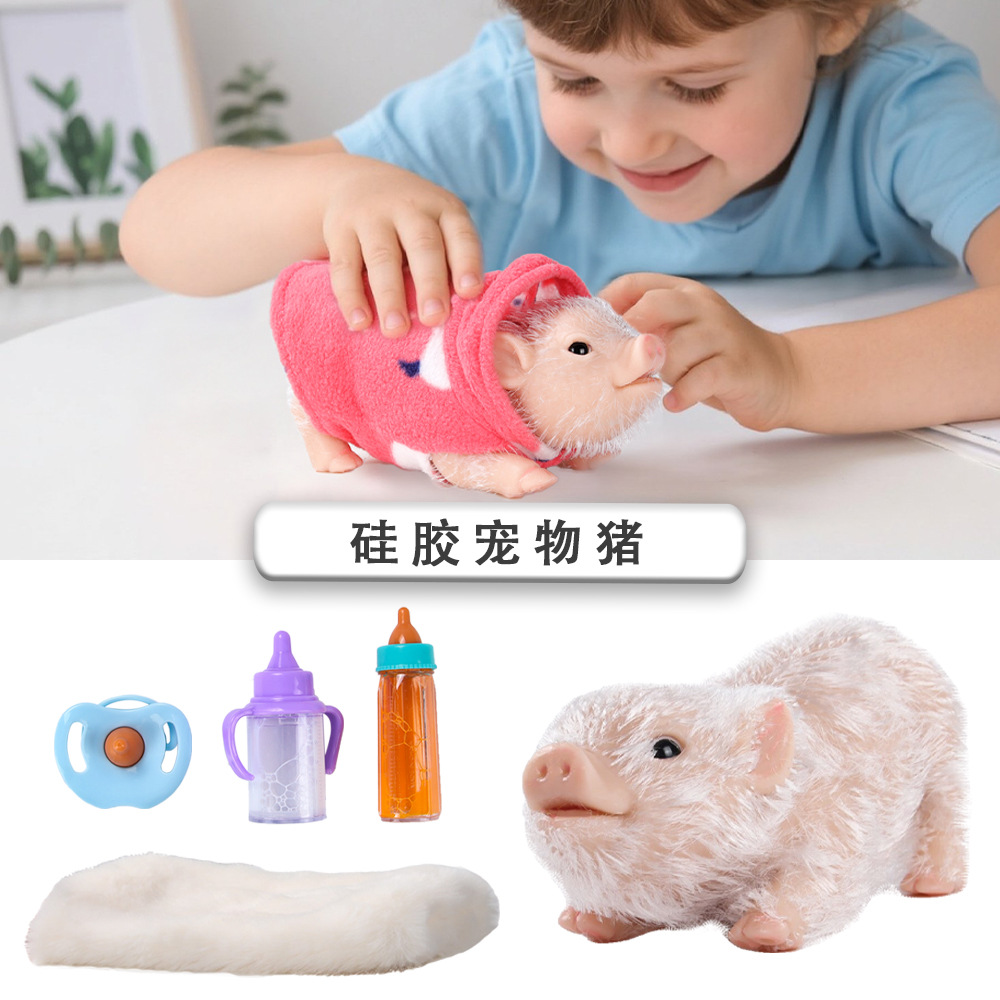 Venta caliente transfronteriza silicona renacido pellizco juguete Oficina descompresión artefacto descompresión simulación silicona mascota cerdo