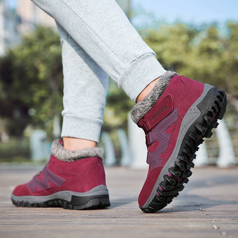 Трансграничные большие размеры на открытом воздухе пожилая хлопчатобумажная обувь женская зимняя высокая снежная обувь пожилая ходока обувь мама обувь