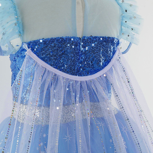 Ice and Snow New Elsa Princess Dress Halloween Elsa Girl Child Dress Elsa Sparkling Princess Dress Dropshipping One Piece