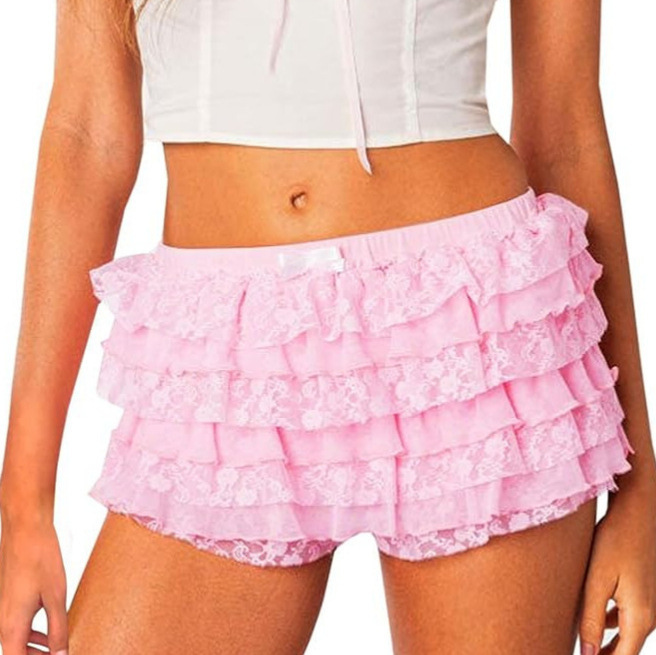 Amazon Foreign Trade New European and American Hot-Selling Multi-Layer Cake Stacking Short Skirt Hot Pants Sexy Fashion Lace Skirt Amazon Foreign Trade New European and American Hot-Selling Multi-Layer Cake Stacking Short Skirt Hot Pants Sexy Fashion Lace Skirt
