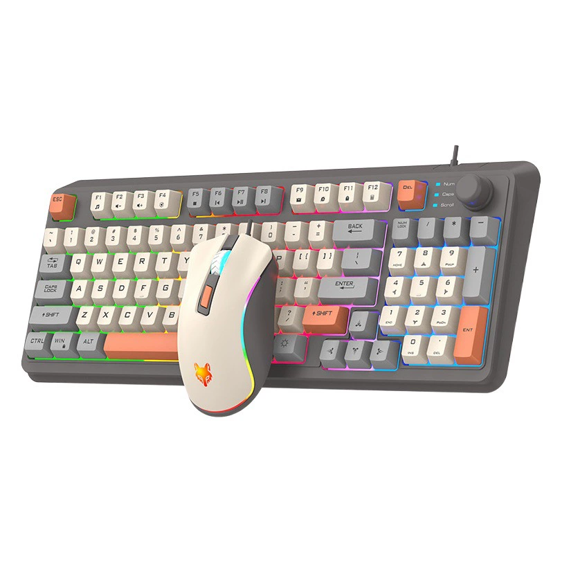 Hyun Silver Fox K82 проводная игровая клавиатура Механическая ручная индуктура киберспорт люминесцентный настольный компьютер офисная домашняя USB-клавиатура