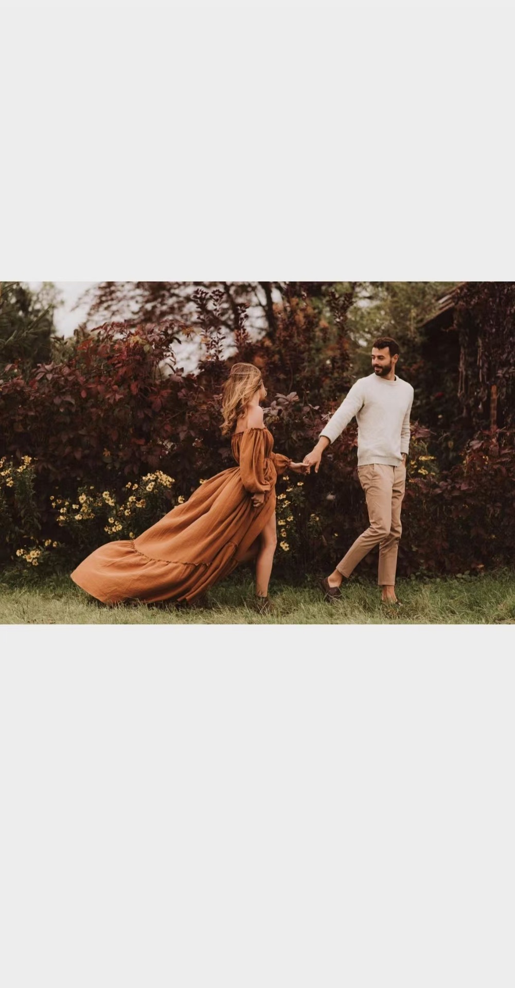Orange Boho Pregnancy Dress