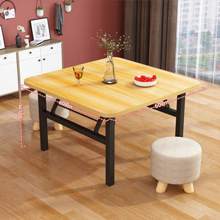 Folding Dining Table Low Table Household Dining Table Floor Table Stall Table Simple Square Table Rental House Square Small Table