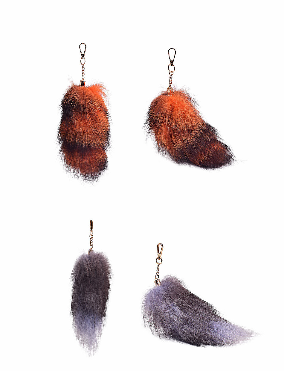 Casual Color Block Plush Bag Pendant Keychain display picture 2
