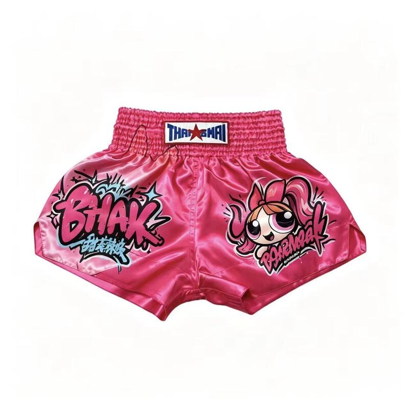 Thai Muay Thai Shorts Powerpuff Girls Robot Adult Children Cute Sports Boxing Shorts