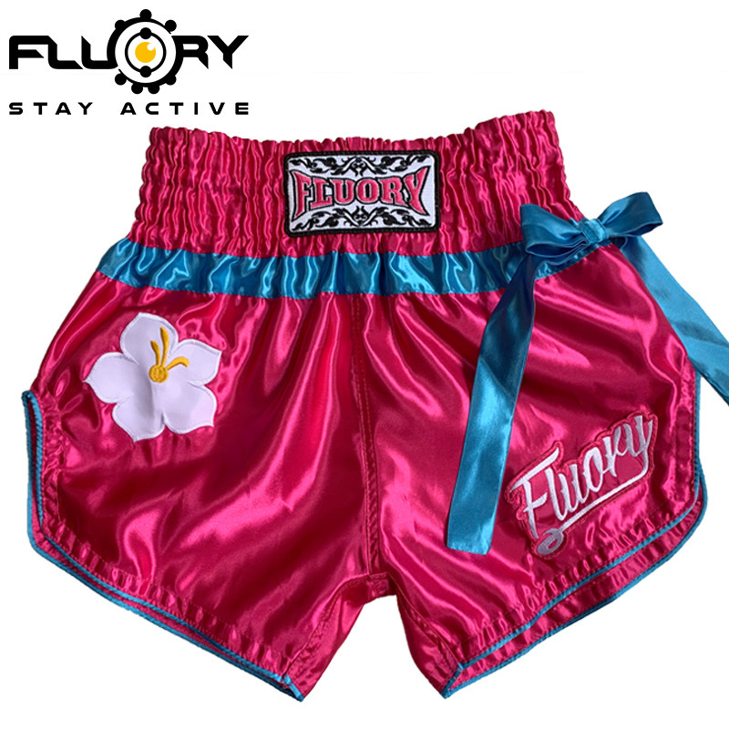 FLUORY Fire Base Muay Thai Shorts Sanda Fighting Training Competition Adult Boxing Pants Pants